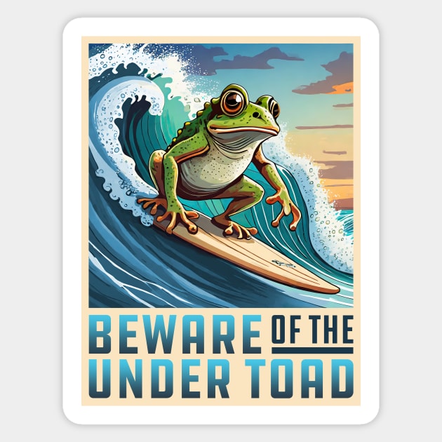 Beware of the Under Toad Sticker by Wright Art
